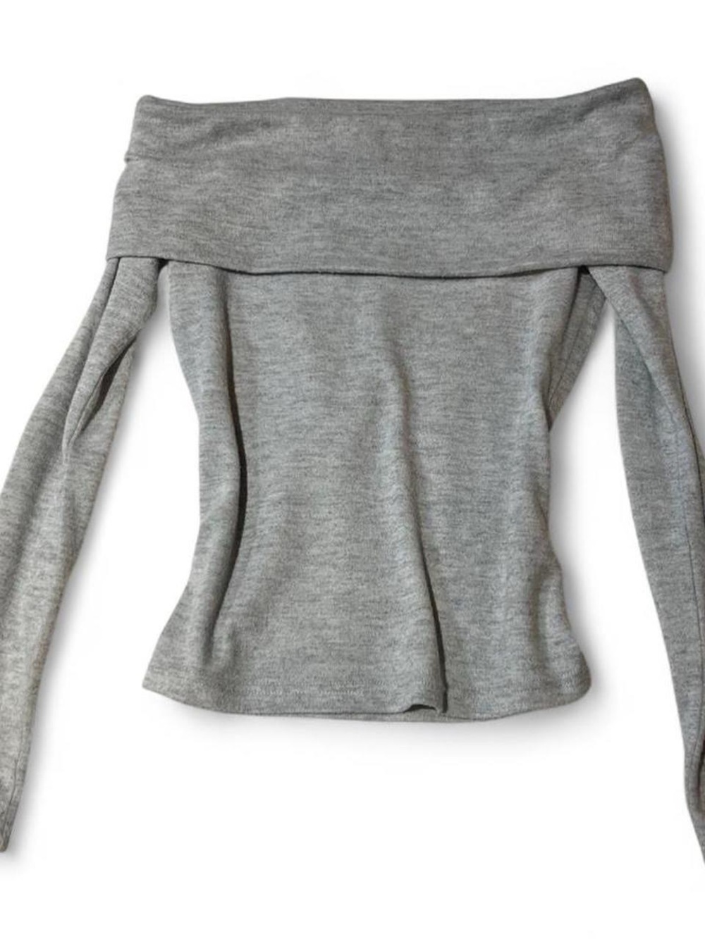 Off-Shoulder Grey Women's Sweater
